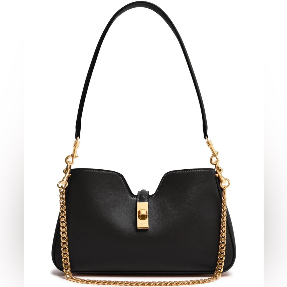 New Celine Camille 16 Black Leather Shoulder Bag